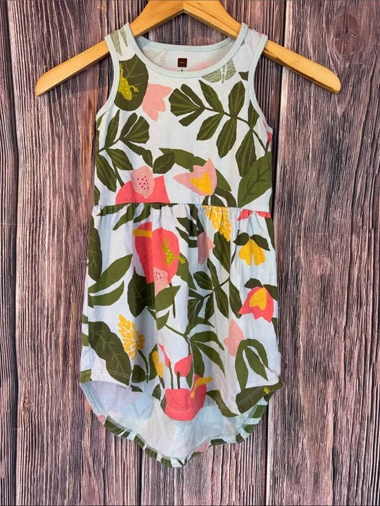 Tea Collection Floral Tank Dress in Light Blue, Green, Pink, Yellow