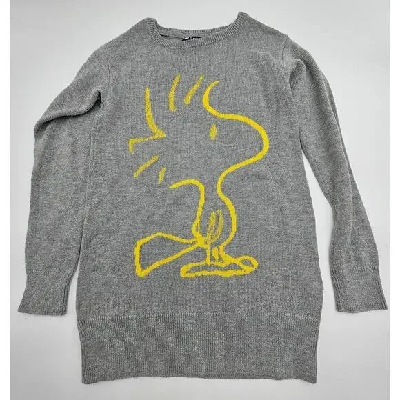 Gap x Peanuts Girl's Size 8 Grey Woodstock Sweater Dress