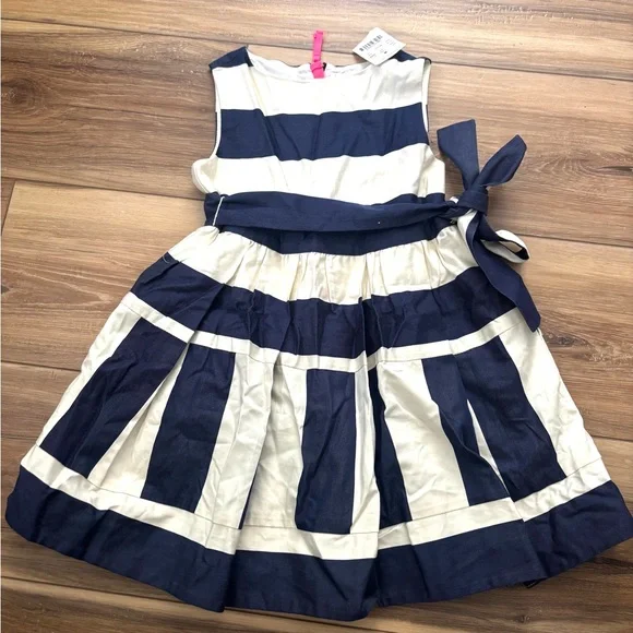 NWT Crewcuts Blue and White striped Sleeveless dress