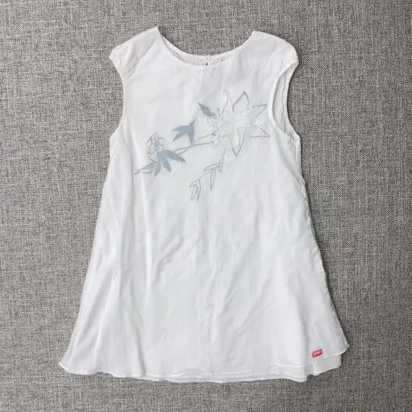 Kenzo Junior size 3 VGUC to be safe  White Sleeveless Dress with Floral Design