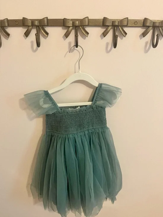 NEW Indie Blue Juliet tulle teal dress 4t