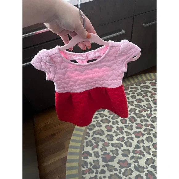 Janie‎ & Jack pink red heart dress girls 18-24 months