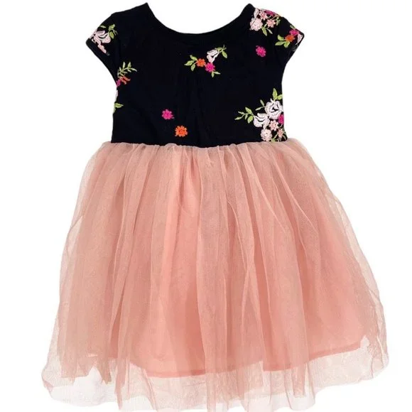 Popatu Floral Embroidery Tulle Dress NWT Size 18M