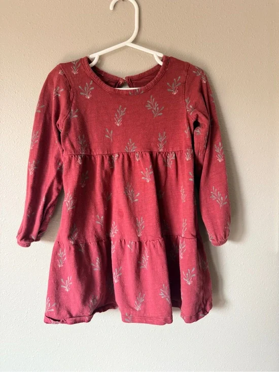 Tiered Long-Sleeve Holiday Dress