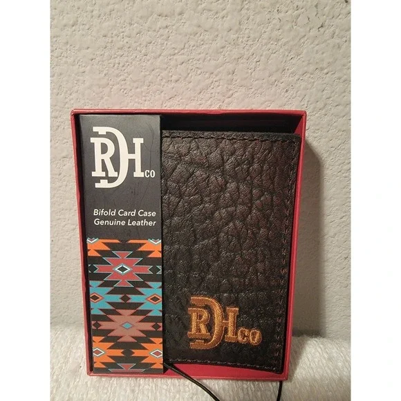 Red Dirt Hat Co Bifold‎ Card Case Genuine Wallet