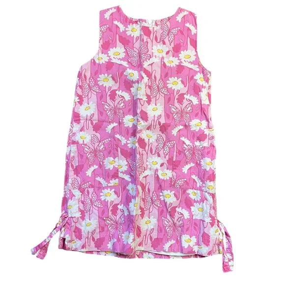 Vintage Lilly Pulitzer Classic Shift Dress‎ Girls Size 7 White Label 100% Cotton