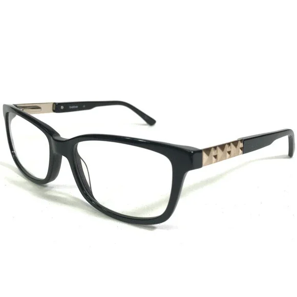 Bebe Eyeglasses Frames GORGEOUS BB5058 001 JET Brown Gold Square 52-16-135
