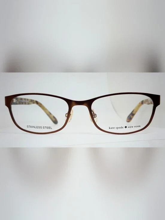 Kate Spade New York. Brown Copper  Stainless Steel Eyeglass Frames.