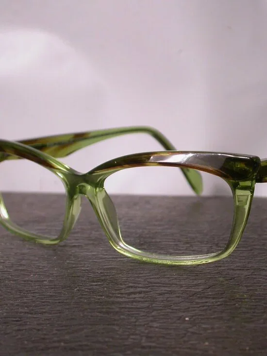 Face A Face Ebony Green Tortoise Stylish Eyeglasses Frames Hand Made in France
