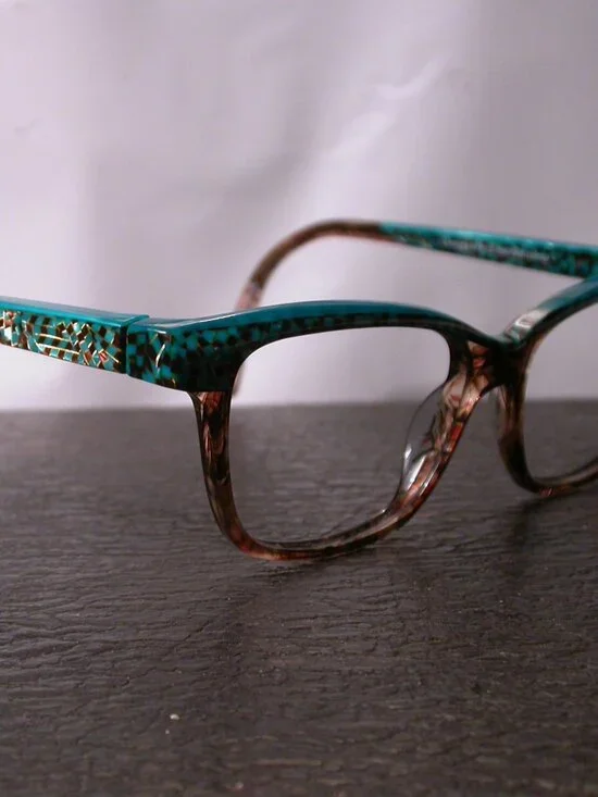 Etnia Barcelona Wels Teal Blue Green Clear Fashion Eyeglasses Frames Spain