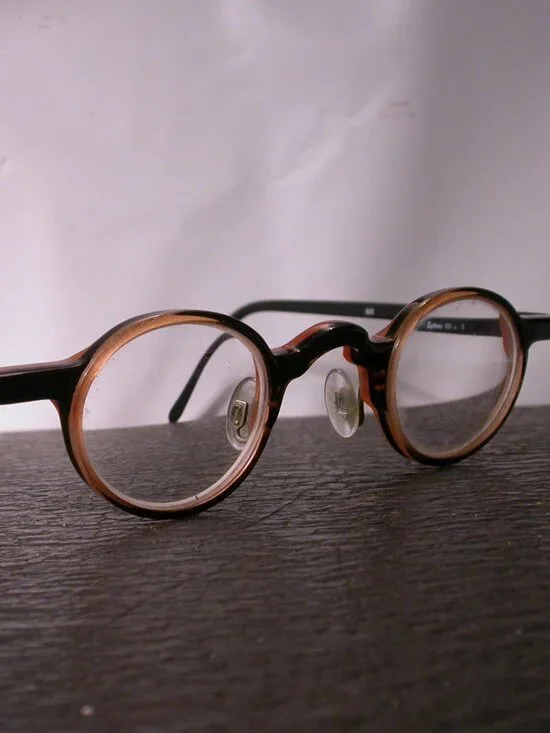Eyetem Black Round Little Eyeglasses Frames Made in Holland