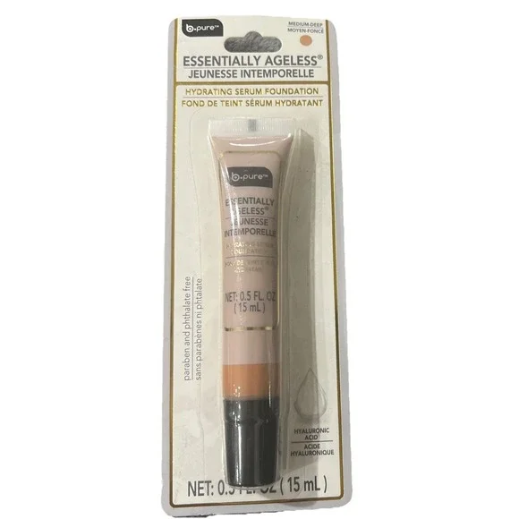 b.pure Essentially Ageless‎ Hydrating Serum Foundation Medium-Deep 0.5 oz w/HA