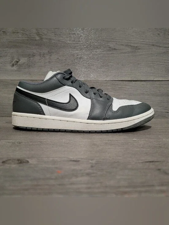 Jordan Retro 1 Low Mens Size 8.5 Iron Grey Shoes 553558-152