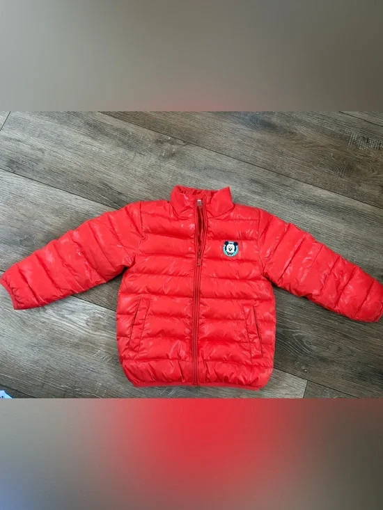 Disney Red Baby Puffer Jacket size 12-18 months