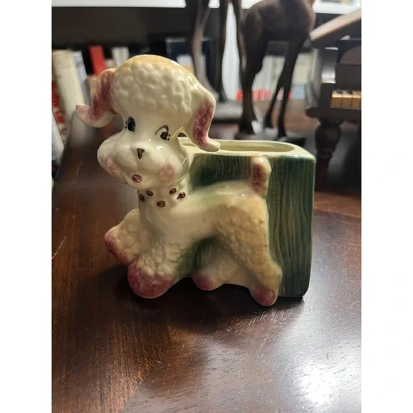 Vintage Poodle Dog Planter Vase Ceramic Fashions OPCO‎ Mid-Century Kitschy