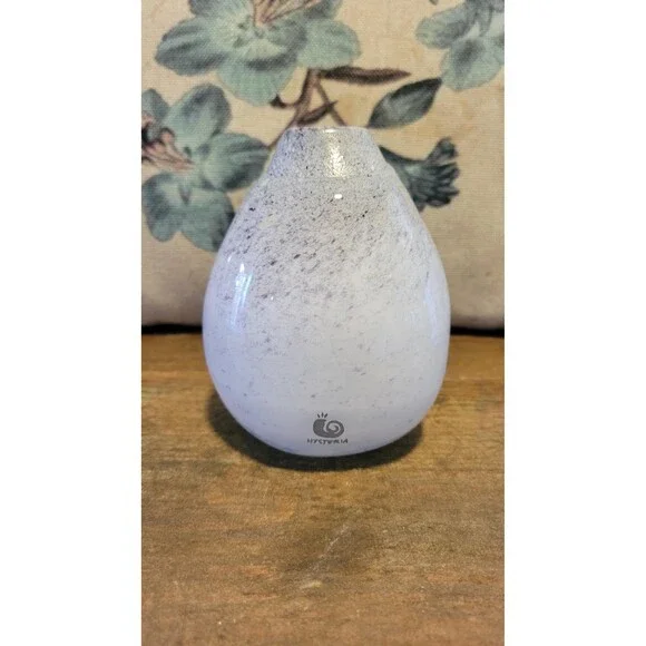 Hysteria French Hand Blown Studio Art Glass Violet Mineral Vase Artisan Decor -