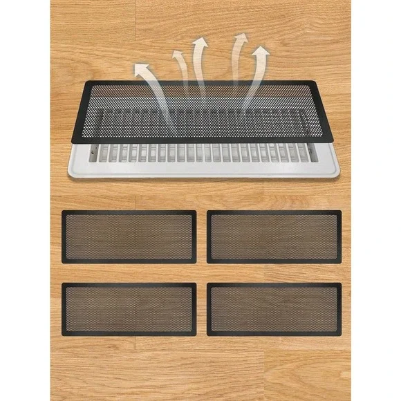 NEW 4x Floor Register Vent Cover 6x14 Inch Air Vent Mesh Screen‎ Bug Filter