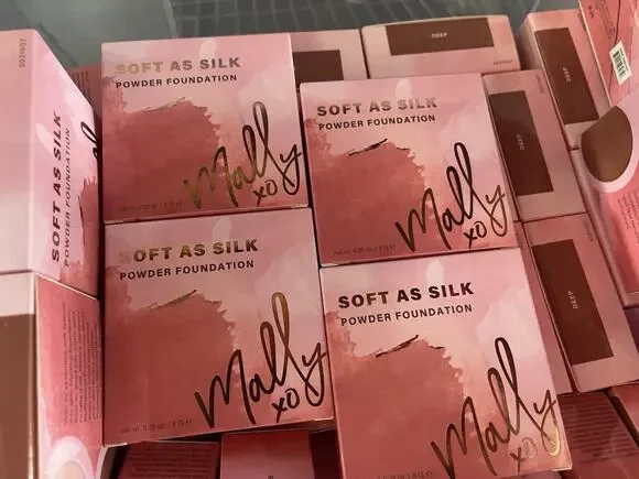 5pk Mally Soft As Silk Powder Foundation Deep 0.28 Oz Beauty Make Up New