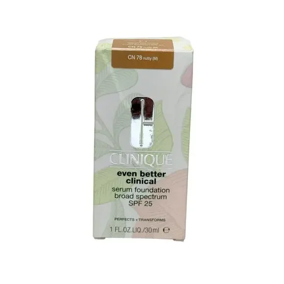 Clinique Even Better Clinical Serum Foundation SPF25 CN78 Nutty 1oz Full Cover