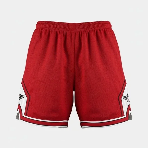 Vintage 90's Retro Nike Air Jordan Mesh Shorts Red & White Jumpman Medium Sporty