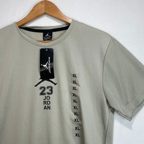 NWT Jordan Mens Jumpman 23 Graphic T-Shirt XL Sage Green Performance Tee