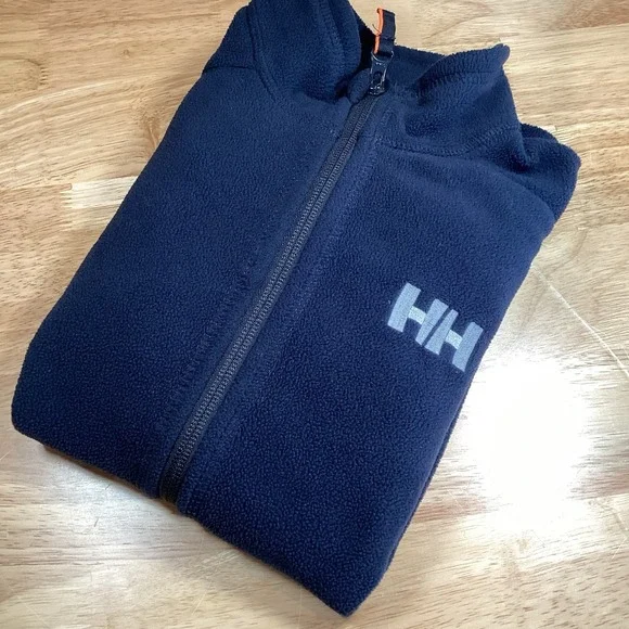 Boys Helly Hanson Day breaker 2.0 Full Zip Fleece Jacket - Navy/Gray- 10