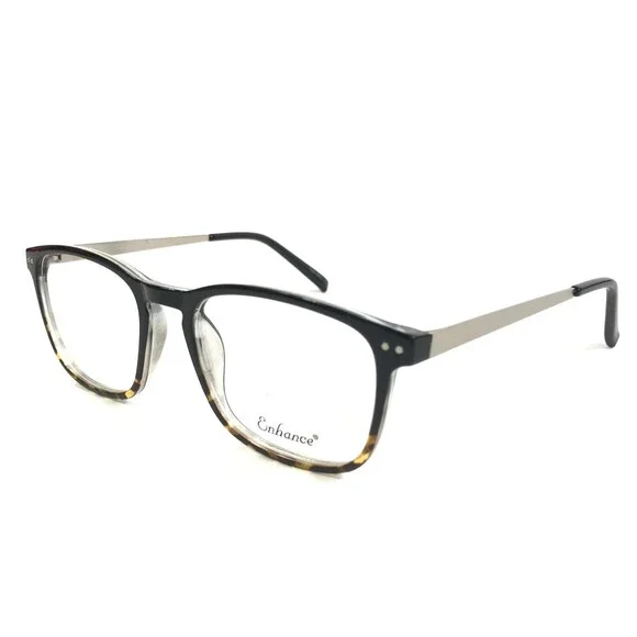 Enhance Eyeglasses Frame 4246 BLK TORT FADE Black Tortoise Fade Square 51-19-145