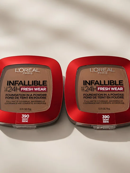 L'Oreal Infallible Fresh Wear Powder Foundation — Ebony (Brown)-Set Of 2