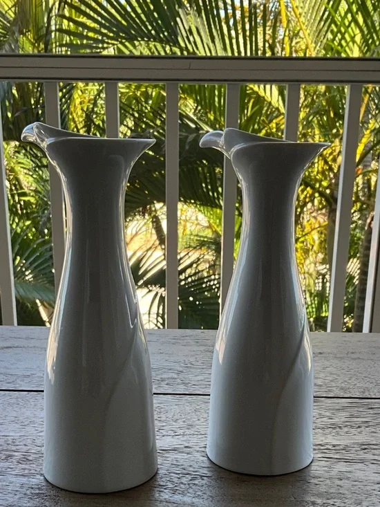 VTG Dansk white porcelain  candlestick holder  by Gunnar Cyren Japan.