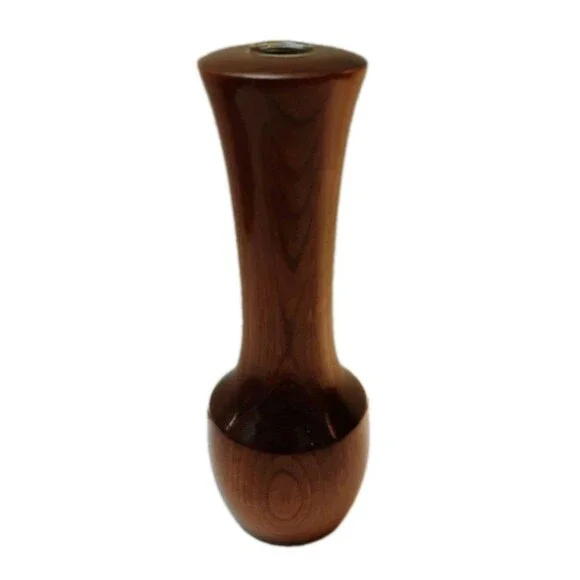 Vintage Mid Century Hand Turned Wood Bud Vase 6.5
