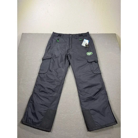 NFL New York Jets Arctix Snow Pants Mens Large Black Insulated Ski Cargo TP8373