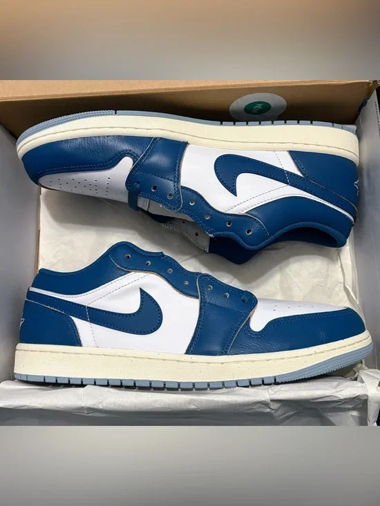 New Mens 11.5 Air Jordan 1 Low SE Industrial Blue OG Box