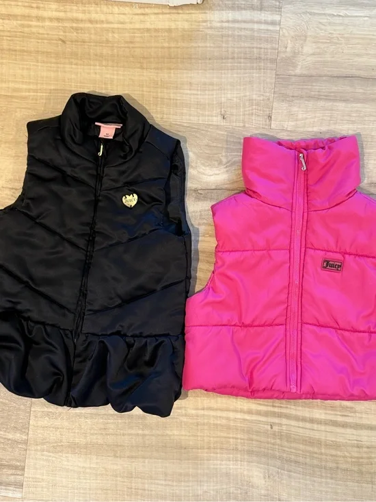Juicy couture puffer vests kids 6/7 bundle