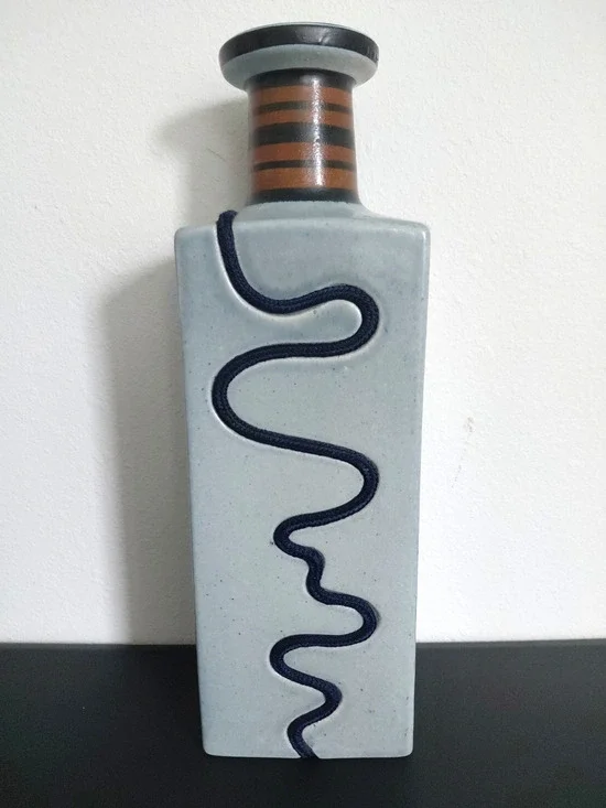 Lapid Israel Pottery Mid Century Inlaid 14