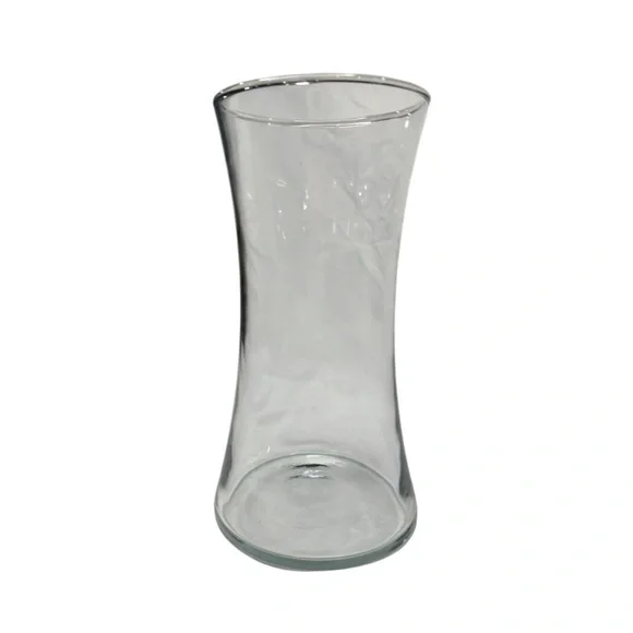 9.5x4.5” Smooth Cylinder Glass Flower Vase Clear