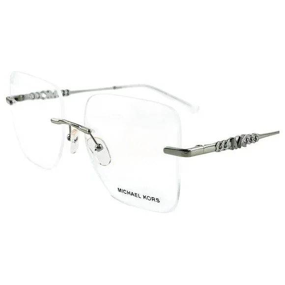 Michael Kors MK3078 Giverny Womens Rimless Eyeglass Frame 1893 Silver 54-17