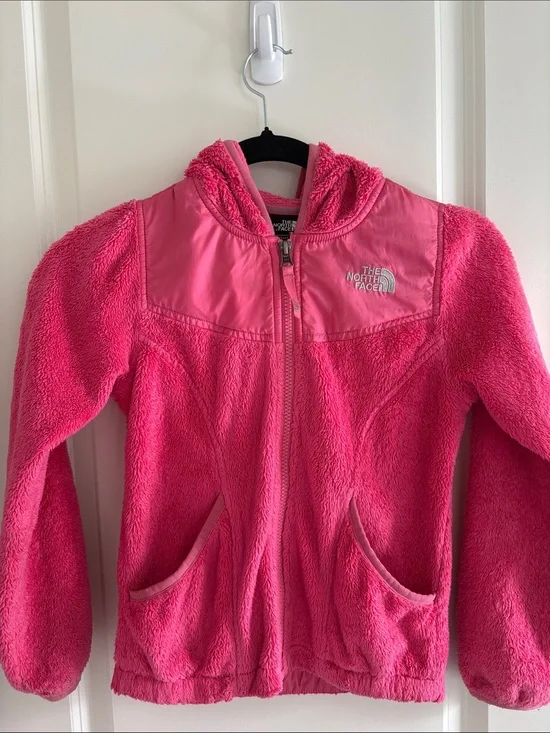 The North Face Hot Pink Plush Hooded Fleece Jacket