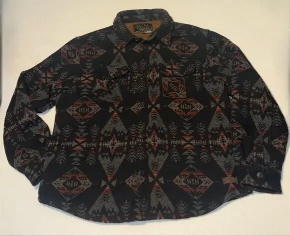 Jachs New York mens Aztec wool blend Sherpe lined jacket