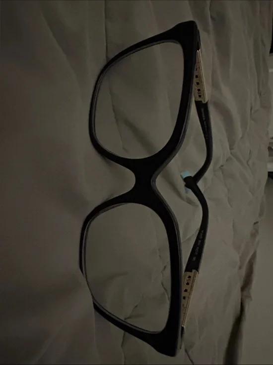 Tiffany & Co. Black Cat-Eye Glasses with Gold Accents