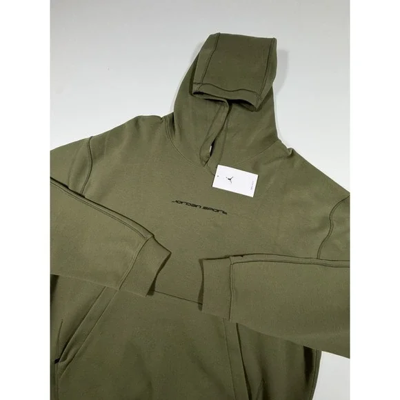 Nike Air Jordan Sport Fleece Dri-FIT Hoodie Pullover Olive Men's XL HF0280-222