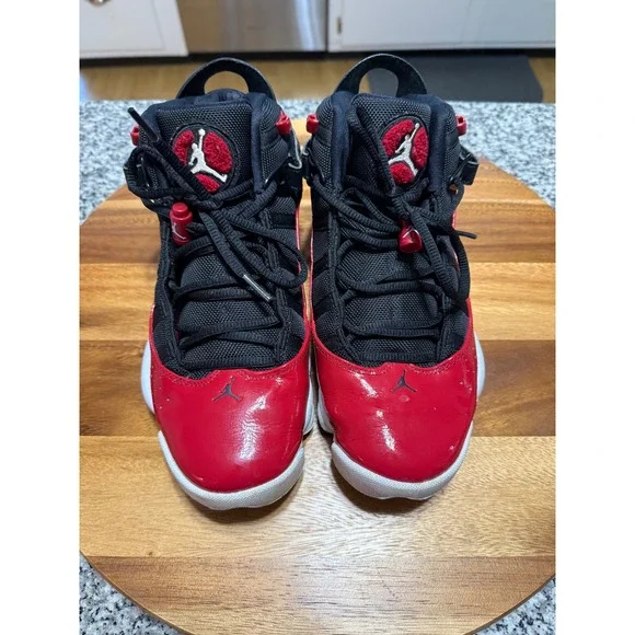 Jordan 6 Rings Mens Size 8 Black Gym Red White 322992-060 Hybrid Sneaker