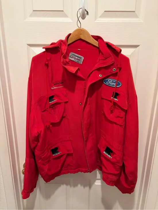 Ford Red Racing Style Jacket Roush Racing