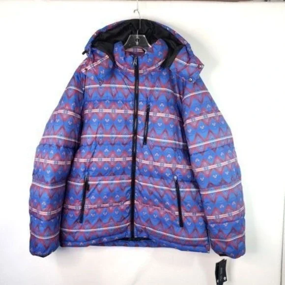 Club Room Puffer Jacket Mens XL Aztec‎ High Loft Insulation Water Resistant Coat