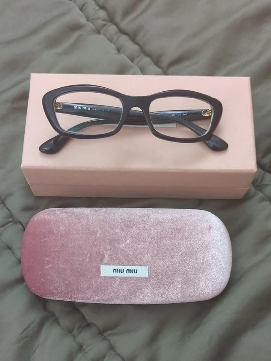 Miu Miu Black Cat-Eye Eyeglasses Frames