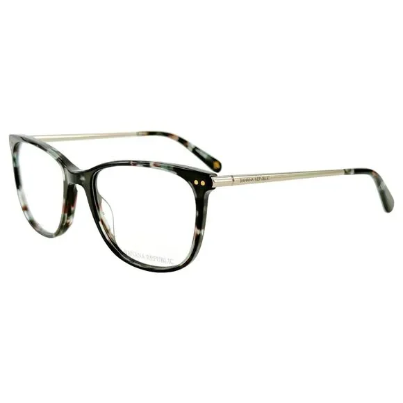 Banana Republic Shannia Womens Plastic Eyeglass Frame E03 Black Green Hava 53-17