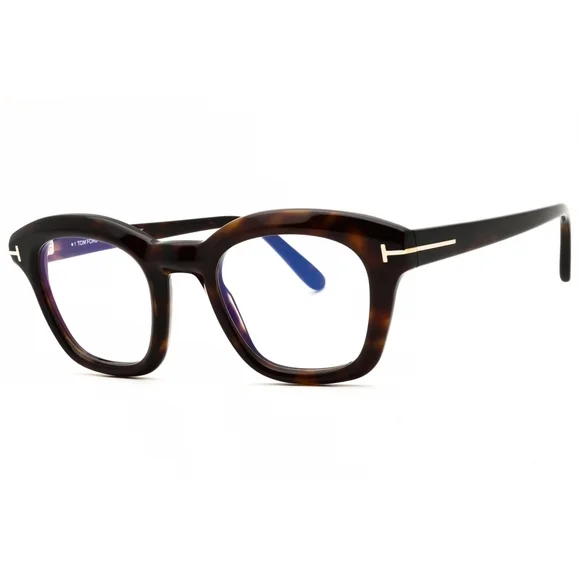 NWT Tom Ford FT5961 Dark Havana Rectangle 49mm Eyeglasses