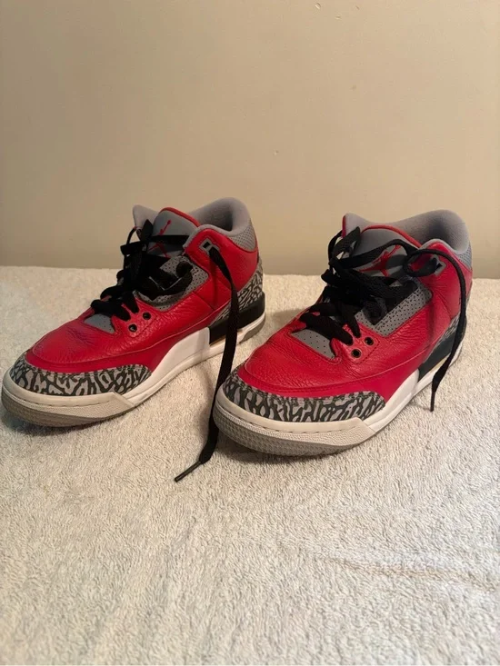 Jordan Kids' Red, Black & Gray Retro Sneakers