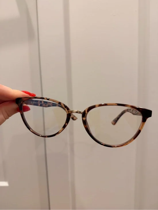 Quay Australia Tortoiseshell blue light Cat-Eye Glasses