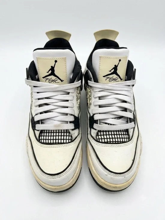 Jordan Men’s Sneakers in White and Black with Cream Accents