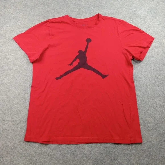 Jordan Red T-Shirt with Black Jumpman Logo